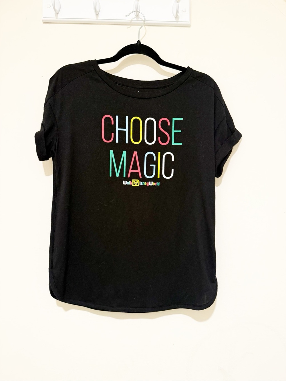 Disney Black 'Choose Magic' Short Sleeve Tee